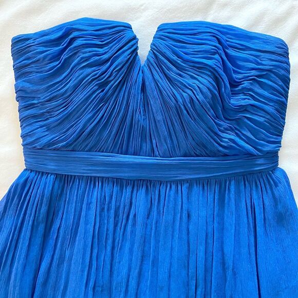 J.Crew Royal Blue Sleeveless Mini Chiffon Dress - Picture 3 of 10